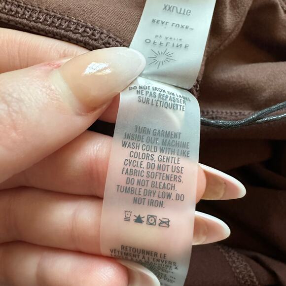 Aerie Offline Real Lux dark brown faux leather hi-rise leggings size XXL NWT - Picture 8 of 12